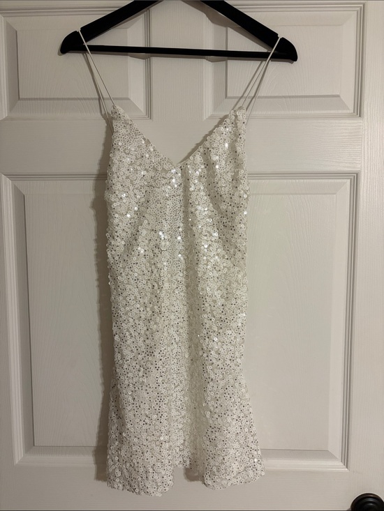 Lulus Dresses & Skirts - Lulus Force of Fashion White Backless Sequin Mini Dress Size S
